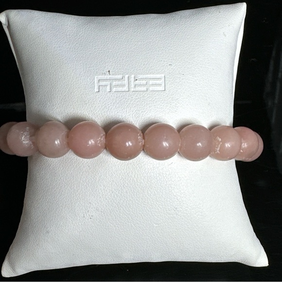 146.85CT 10mm Natural Pink Opal Stretchable Bracelet - Picture 7 of 14